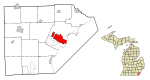 Monroe County Michigan Incorporated and Unincorporated areas Monroe highlighted